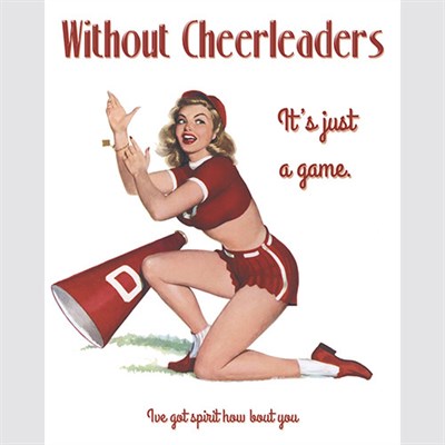 Cheerleader Pin Up - Vintage Art Print with Custom Text,by myDaVinci - myDaVinci
